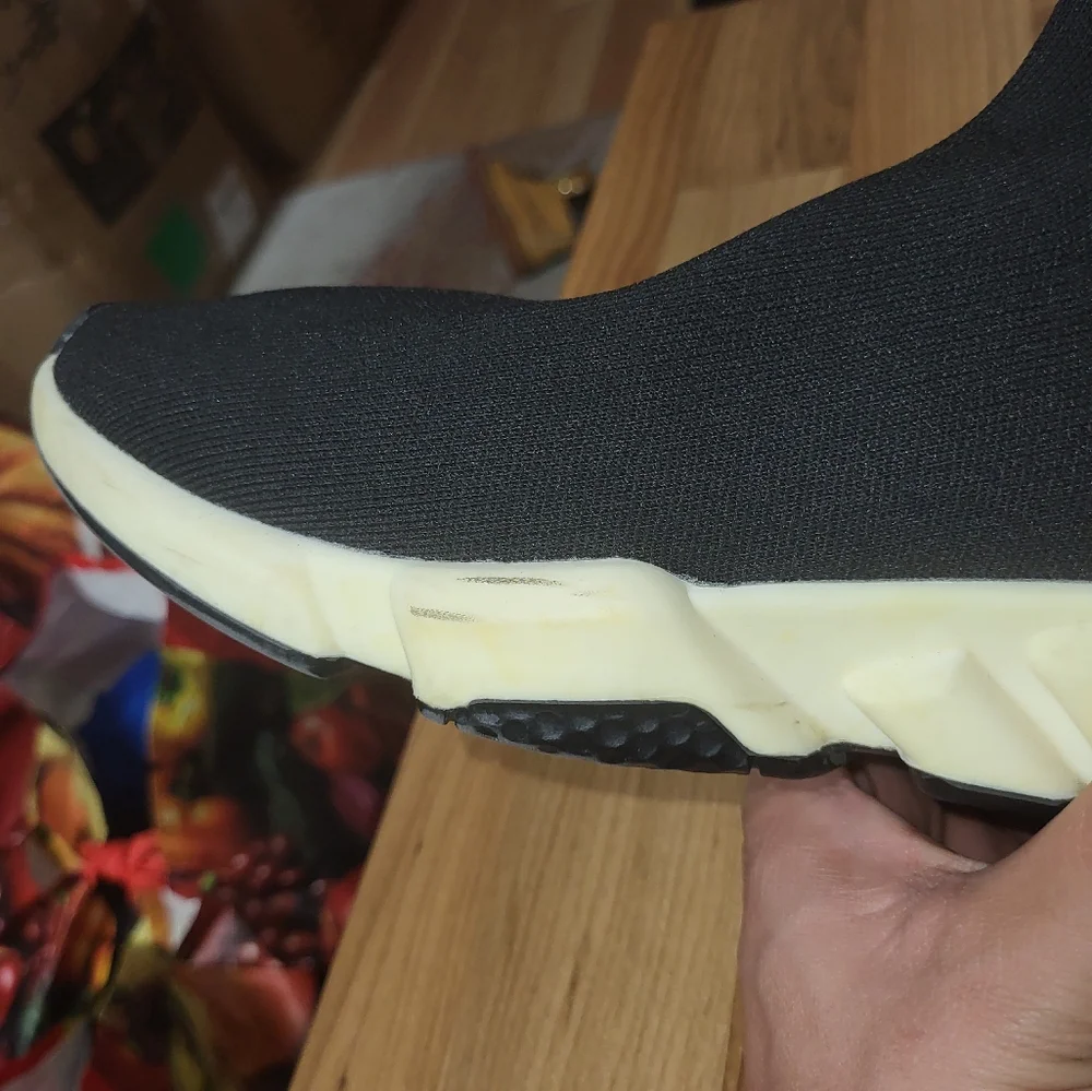 Balenciaga Grey Knit Speed Trainer Sneakers Size 45 - Picture 9 of 12